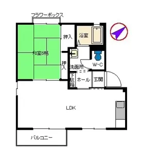 アネックス清風 B棟【201号室】の間取り