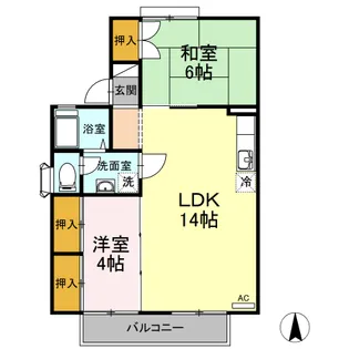 セジュール桜町【2階】の間取り