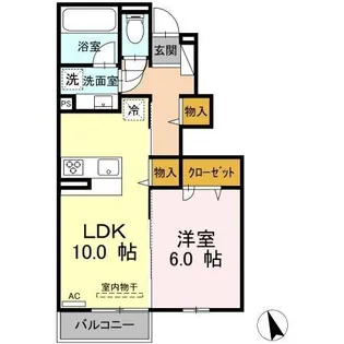 AVENIR五代町Ⅰ【1階】の間取り