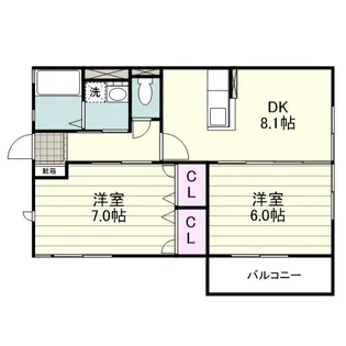 サンハイム明和【0202号室】の間取り