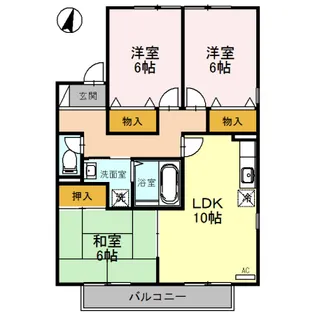 セジュール藍【2階】の間取り