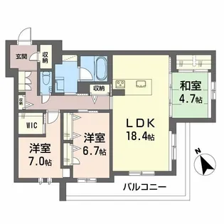 WITHPLUS天保山公園【207号室】の間取り