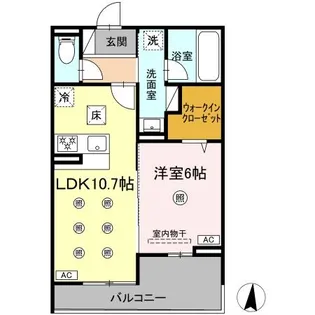 M&S RESIDENCE LIEN【103号室】の間取り