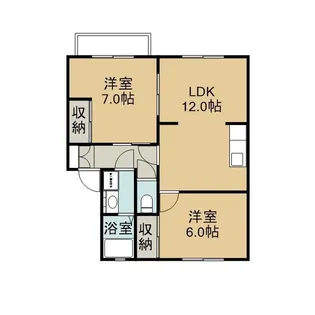 ブライトガーデン【202号室】の間取り