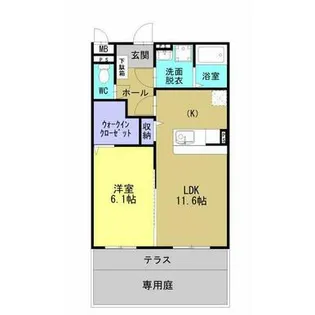 (仮)ベーシック田上6丁目265【102号室】の間取り