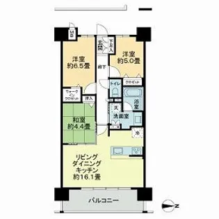 ファーネスト鹿児島中央駅前レジデンス【0502号室】の間取り