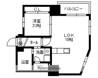 グランドゥール荒田【6階】の間取り