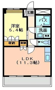 フローリスト サヤカ【205号室】の間取り
