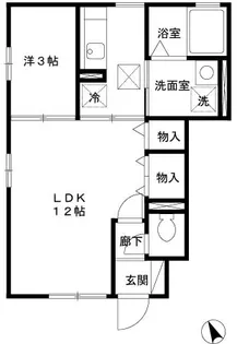 フォンティーヌ【1階】の間取り
