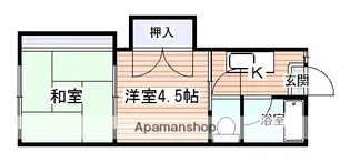 後迫アパート【2階】の間取り