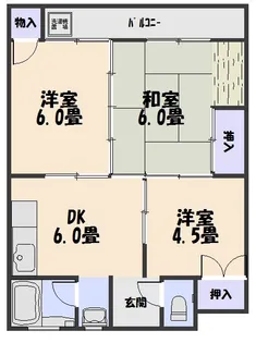 第2ヒンデンハイツ【2階】の間取り