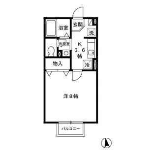モナリエプライズ A棟【1階】の間取り