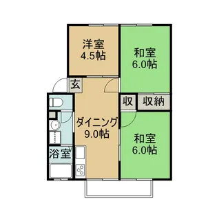 ウィンディア宇宿台【0201号室】の間取り