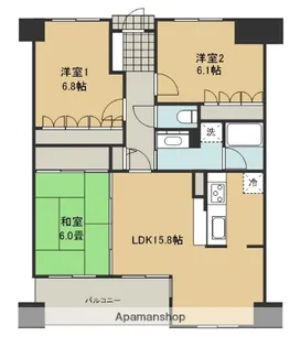 サーパス桜ヶ丘【312号室】の間取り