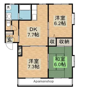 フィフティズB【2階】の間取り