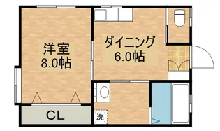 ブランドール札元【2階】の間取り