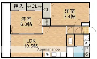 西原パークハイツ【1階】の間取り