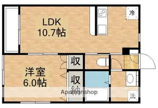 ハピネスハイツ【2階】の間取り