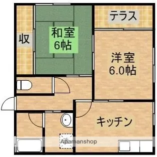 サニー瀬戸口【1階】の間取り