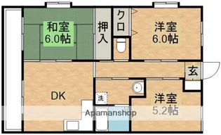 潮彩マンション【2階】の間取り