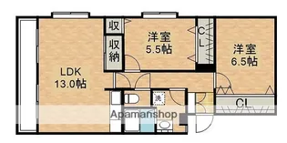 エスパ・ソレアード B【3階】の間取り
