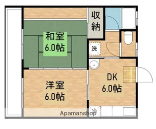 ポピーハイツA【1階】の間取り