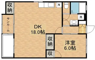 サンロード寿A棟【1階】の間取り