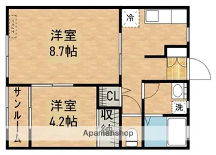マリンアベニューKⅠ B【2階】の間取り
