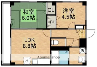コスモマンション【2階】の間取り