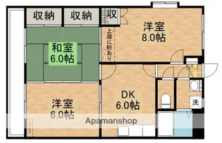 今坂マンションD【2階】の間取り