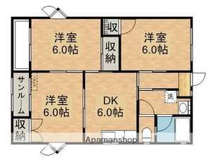 ウエストサイド寿【4階】の間取り