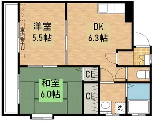 サンライズ白崎【2階】の間取り