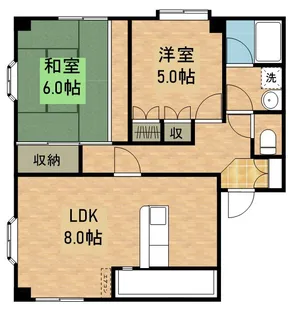 パレスイースト【2階】の間取り