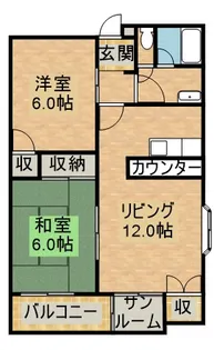 ブラウンハウス【2階】の間取り
