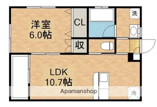 サンハイツ川西L棟【2階】の間取り