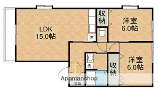 末吉大丸マンションA棟【3階】の間取り