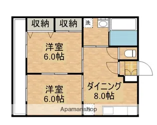 サニーフラット【2階】の間取り