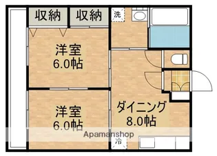 サニーフラット【1階】の間取り
