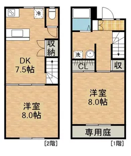 フレックスⅡ【1階】の間取り