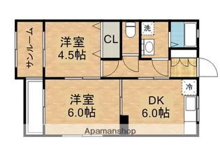 マンション二番館はらだ【1階】の間取り