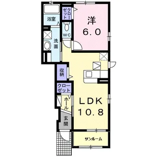 パーシモン T.K【1階】の間取り
