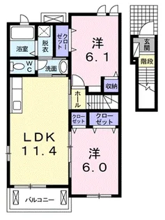 ハピネスフラワー1【2階】の間取り