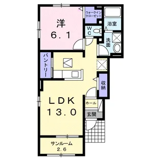 ブリーズ 打馬【1階】の間取り