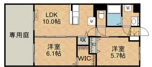 レクサス新川B棟【1階】の間取り