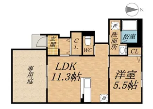 ジュレーム【1階】の間取り