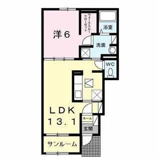 メゾン・ポラリスⅡ【1階】の間取り