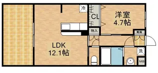 ファルコン寿【1階】の間取り