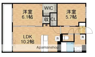 ファルコン寿北【1階】の間取り