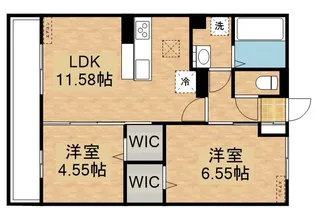 サニープレイス志布志 A棟【2階】の間取り