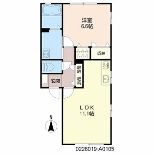 鹿児島県鹿屋市札元2丁目【アパート】の間取り